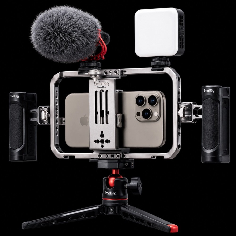 Setup smartphone in rig per contenuti social SciroccoMedia