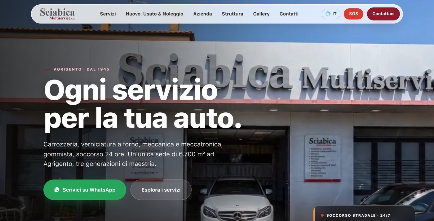 Anteprima sito Sciabica Multiservice